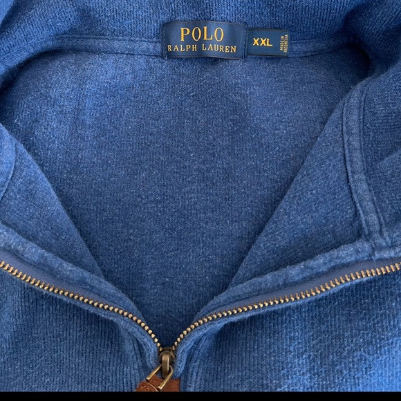 🎉Host Pick🎉Polo Ralph Lauren Men’s Royal Blue Quarter Zip Sweater Size XXL - Picture 6 of 11